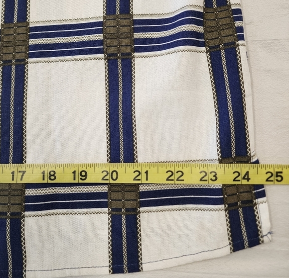 NWT Trust Men's Blue and White 55% Linen Checkered Shirt, sz XL - Picture 6 of 15